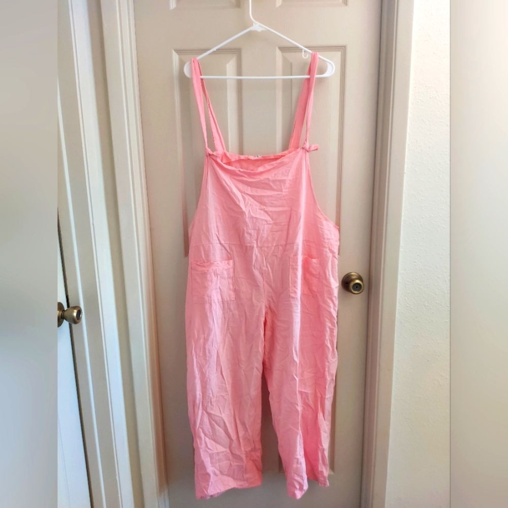Pink cloth overalls